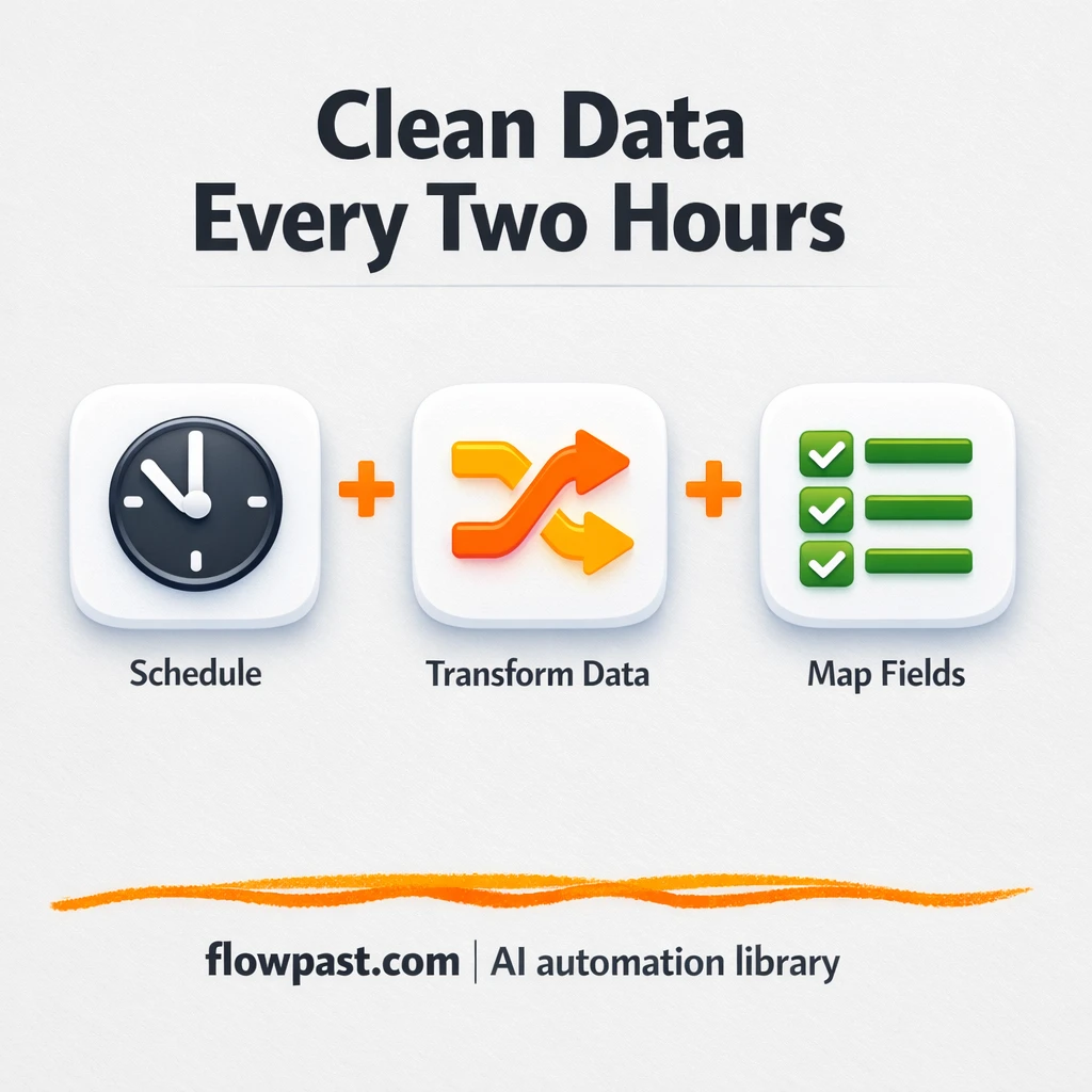 Excel to Google Sheets, clean fields every sync - n8n workflow automation template