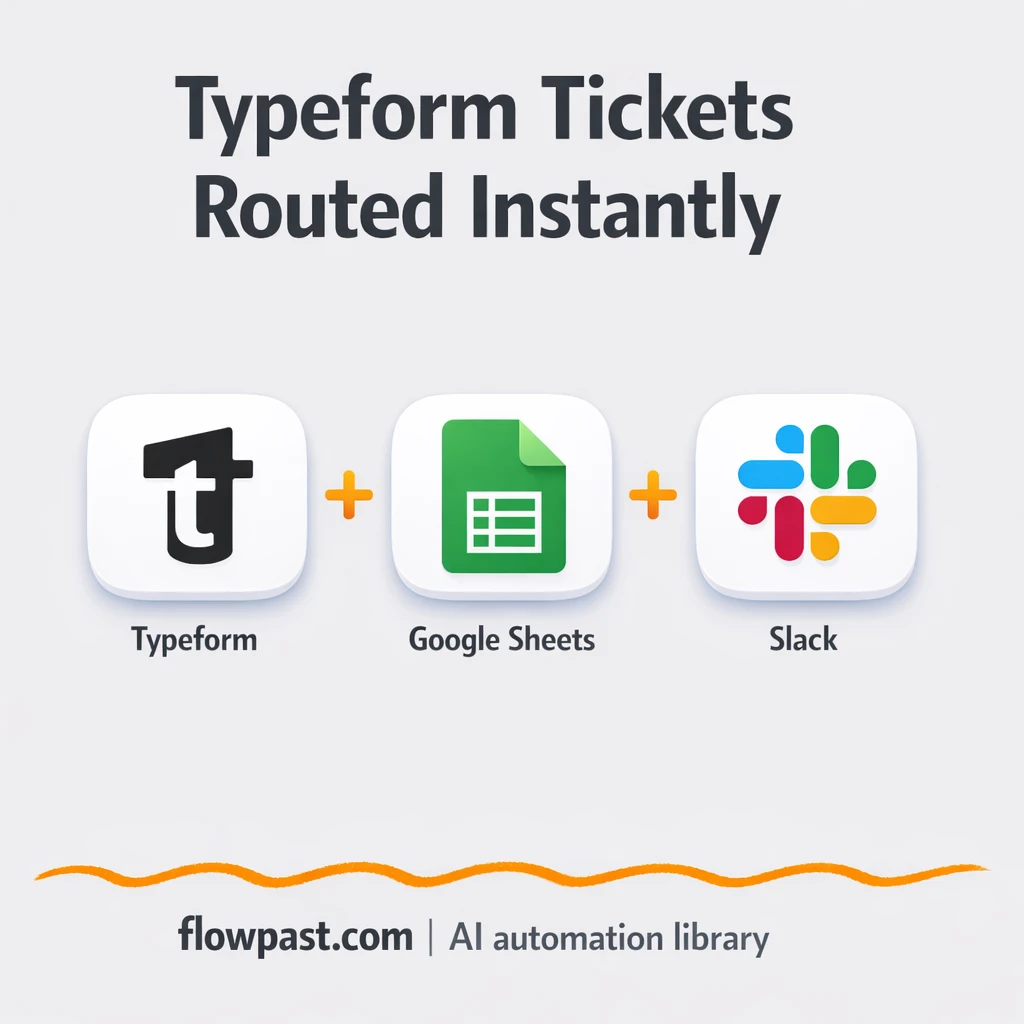 Typeform + Google Sheets: tickets logged and routed - n8n workflow automation template