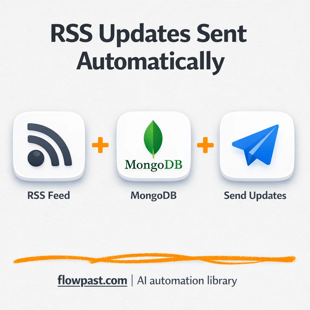 RSS to Slack alerts, deduped with MongoDB - n8n workflow automation template