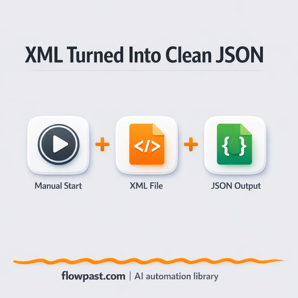 Convert XML to JSON - n8n workflow automation template