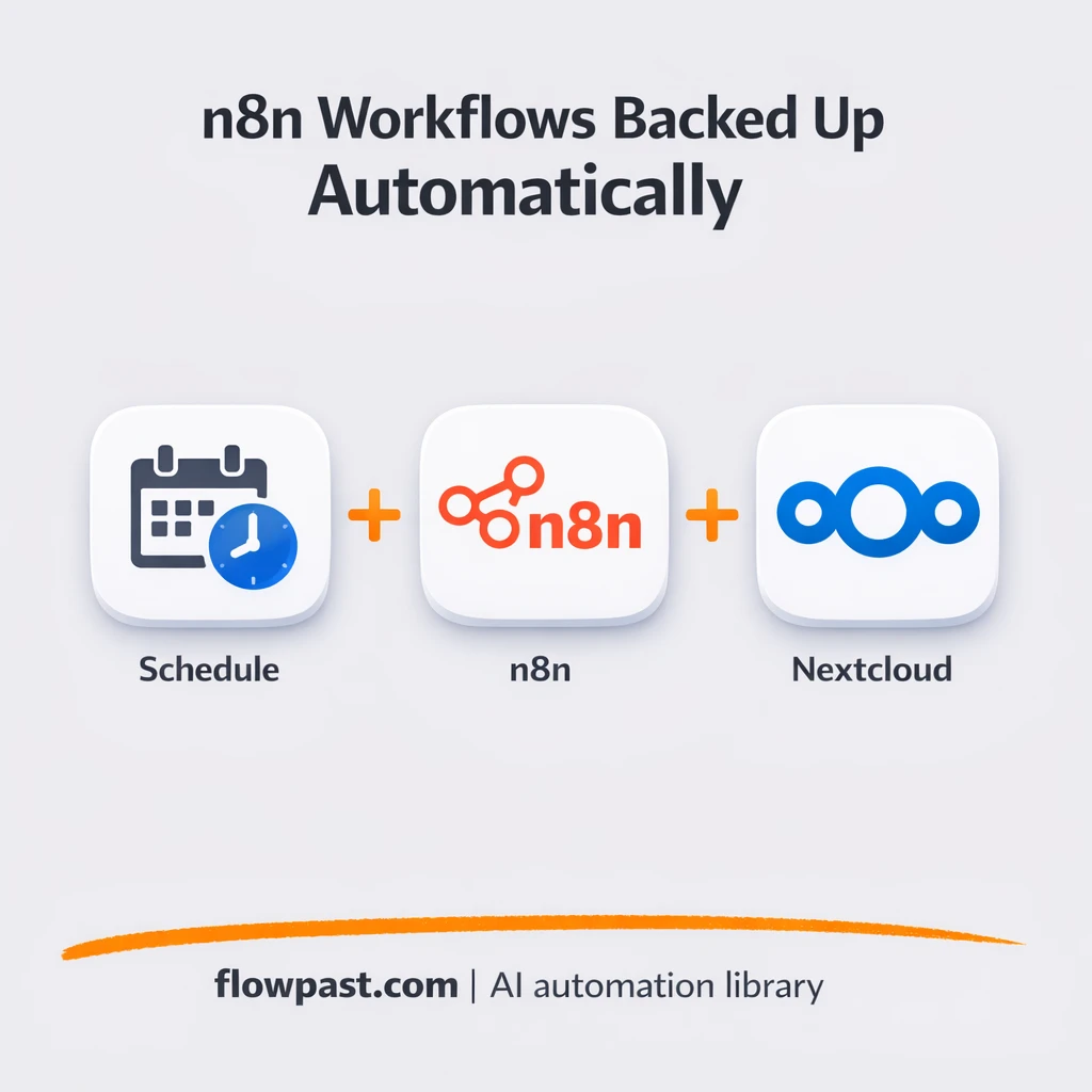 Backs up n8n workflows to NextCloud - n8n workflow automation template