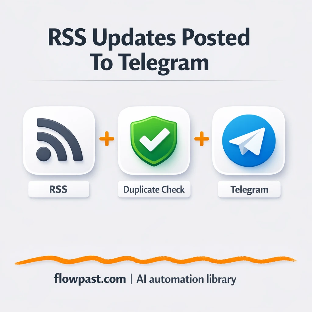 RSS Telegram bot - n8n workflow automation template