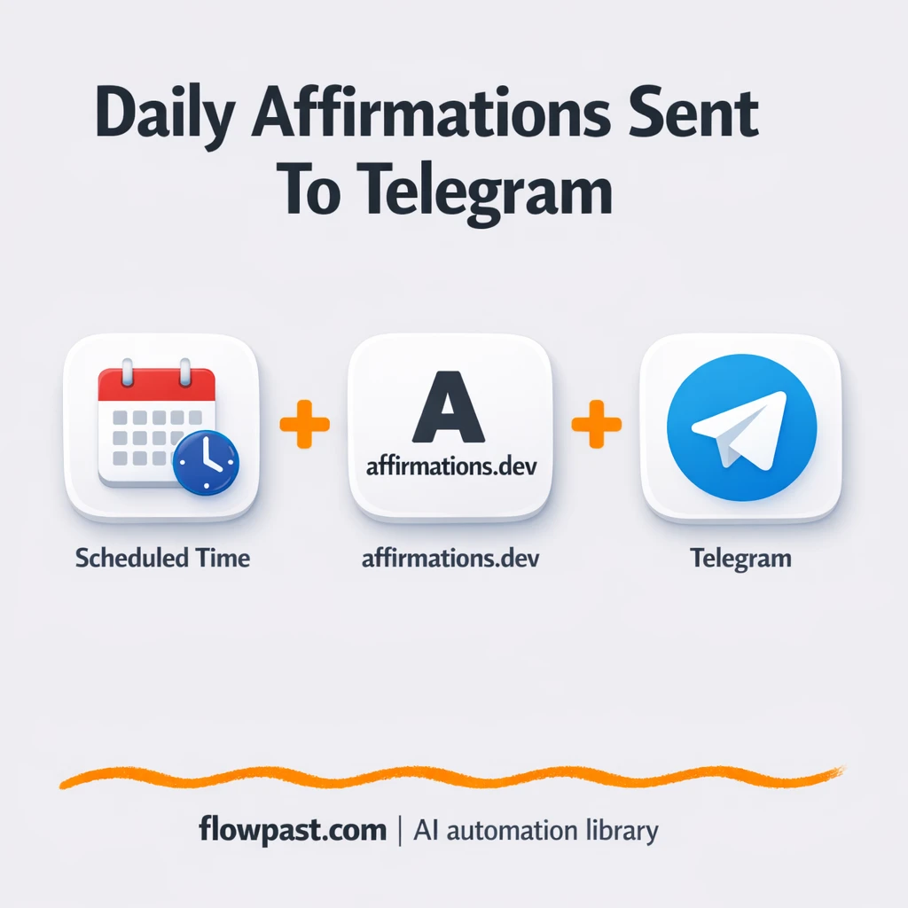 Send daily affirmations to Telegram - n8n workflow automation template