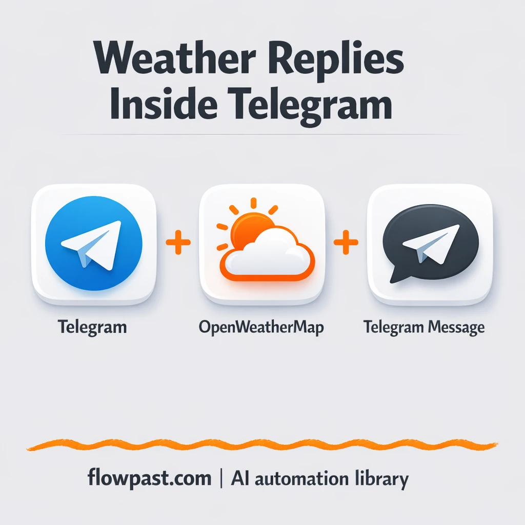 Get weather forecast via Telegram - n8n workflow automation template
