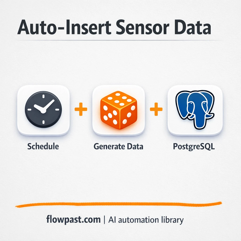 Generate and insert data into a Postgres database - n8n workflow automation template