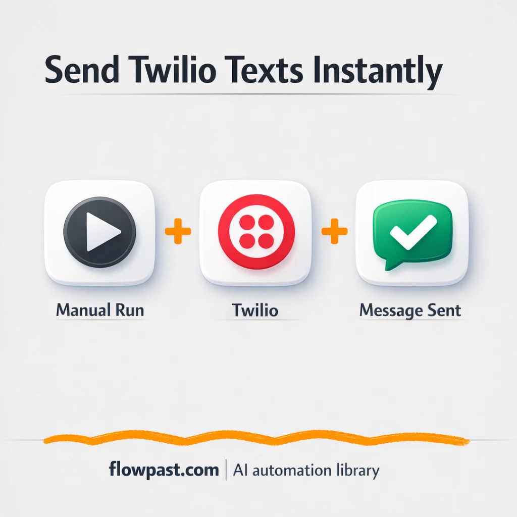 Send an SMS/Whatsapp message with Twilio - n8n workflow automation template