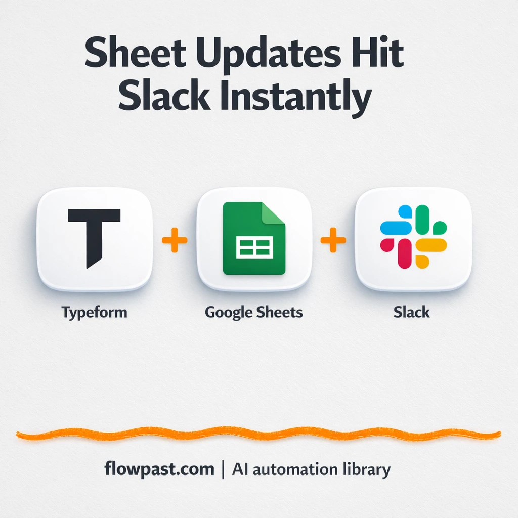 Typeform + Google Sheets: log every lead, alert Slack - n8n workflow automation template