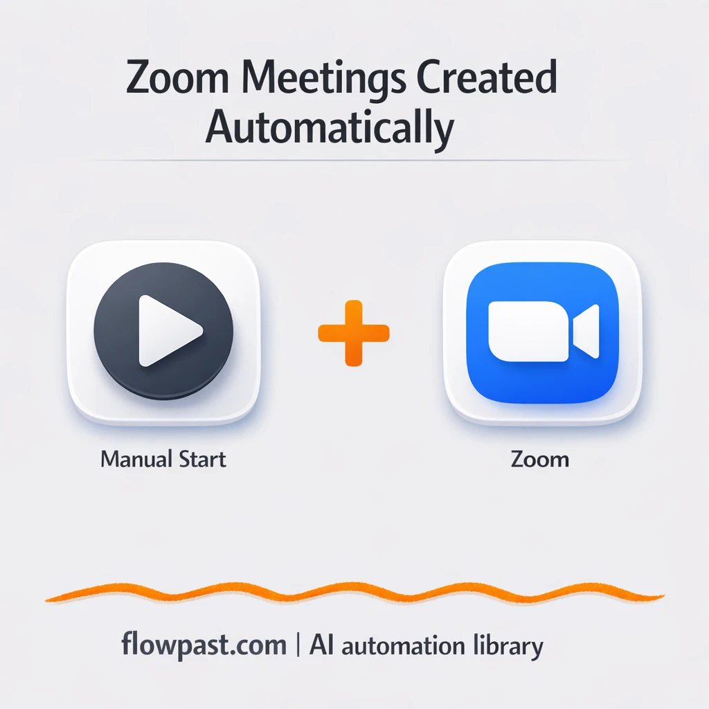 Zoom + Google Calendar: meeting links created for you - n8n workflow automation template