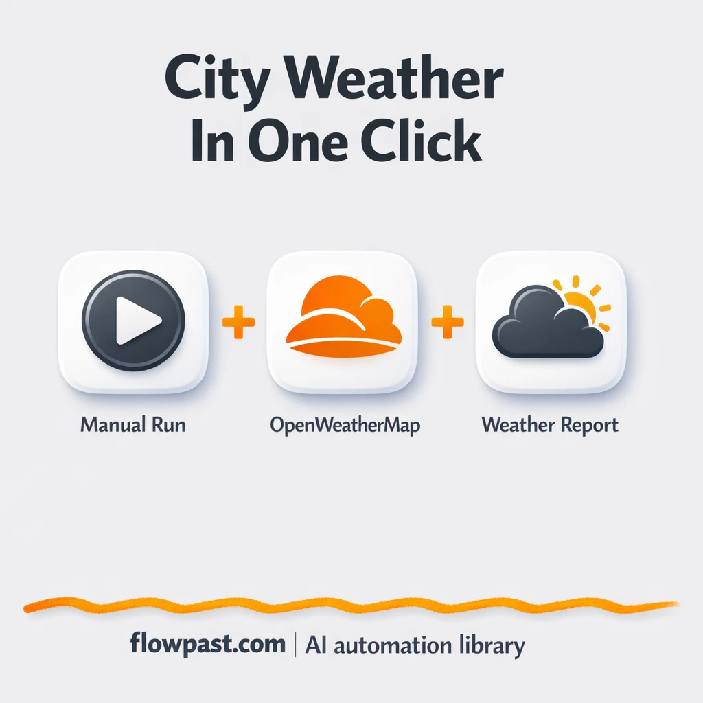 OpenWeatherMap to Telegram, instant weather updates - n8n workflow automation template