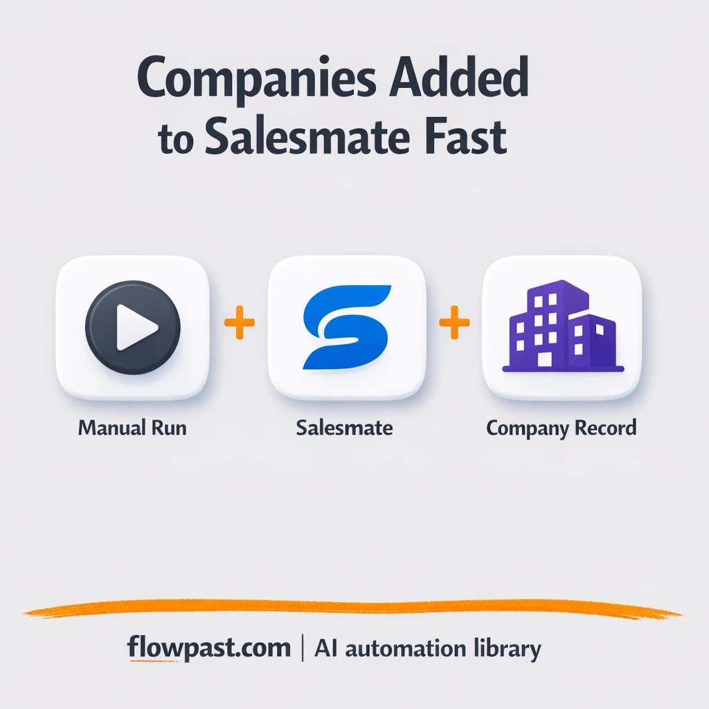 Google Sheets to Salesmate, cleaner company records - n8n workflow automation template
