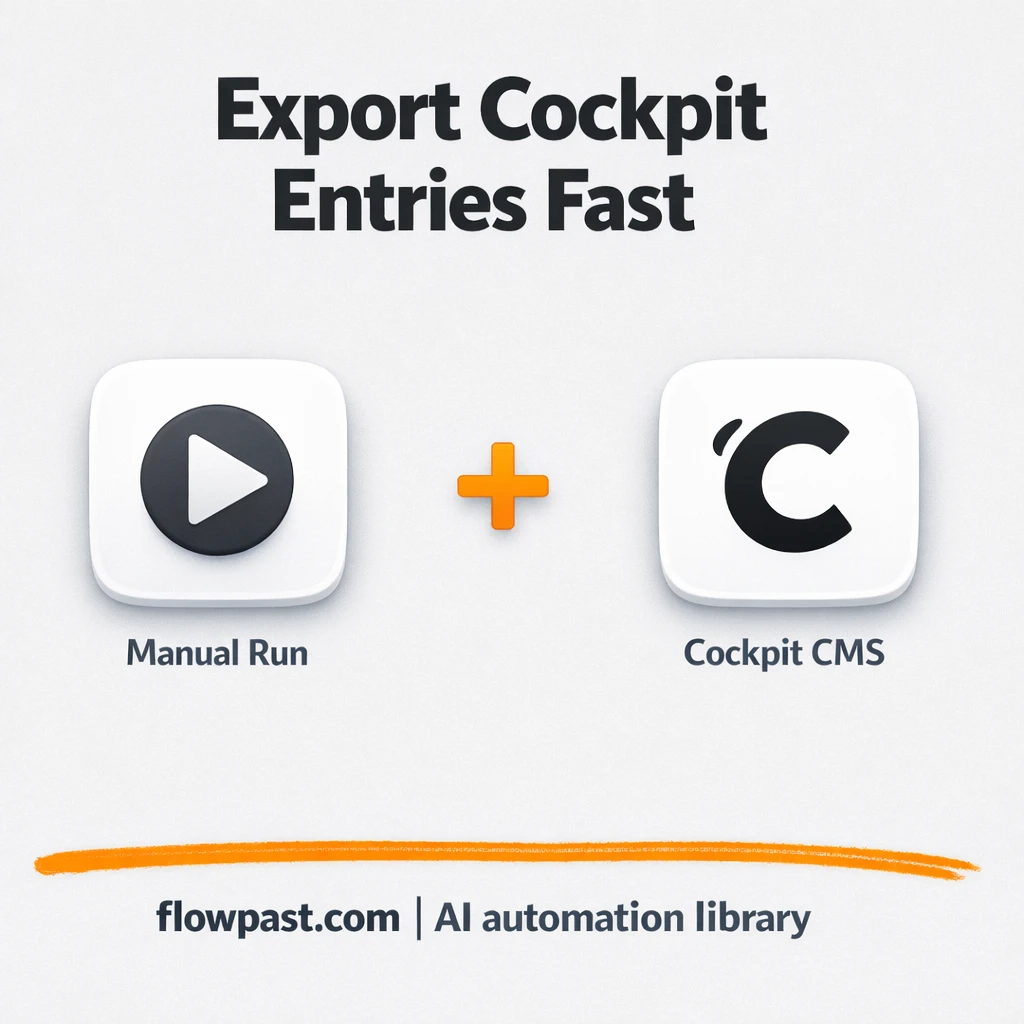 Cockpit to Google Sheets, content exports on demand - n8n workflow automation template