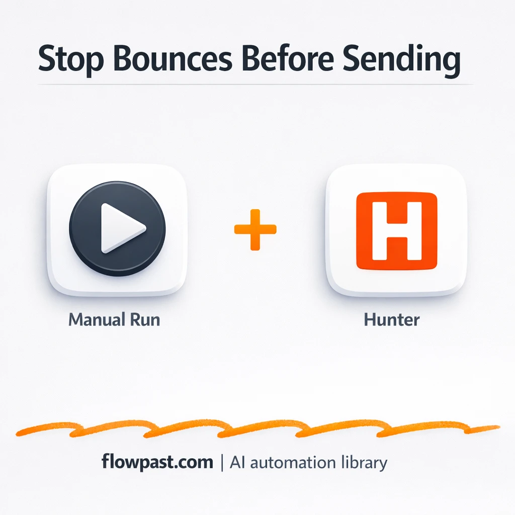Hunter + Google Sheets: keep email lists bounce free - n8n workflow automation template