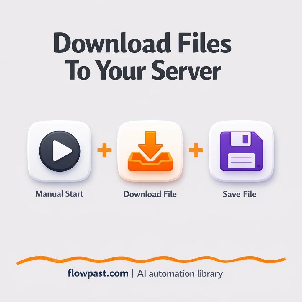 Google Drive downloads, filed clean on your server - n8n workflow automation template