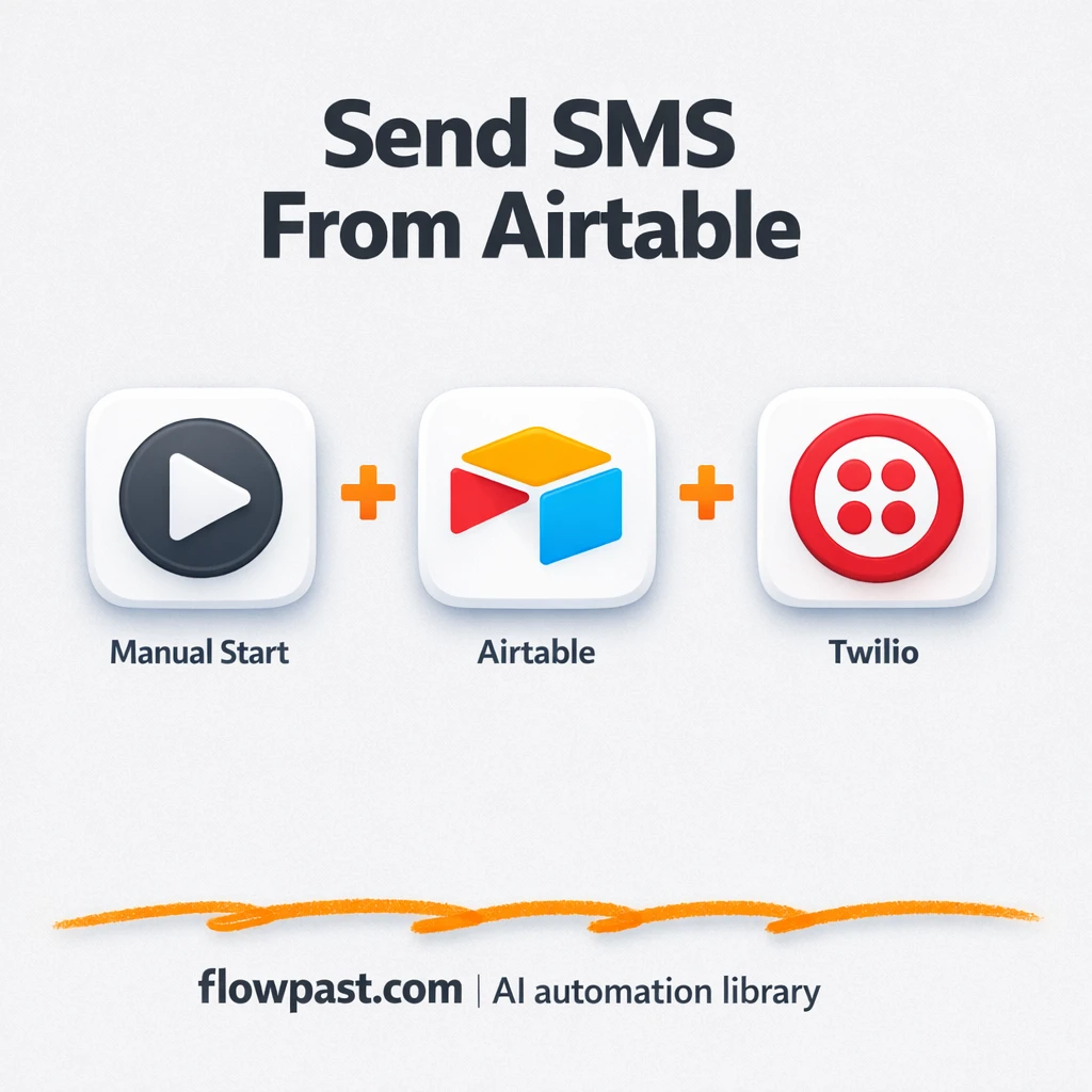 Airtable to Twilio, SMS alerts that get action - n8n workflow automation template