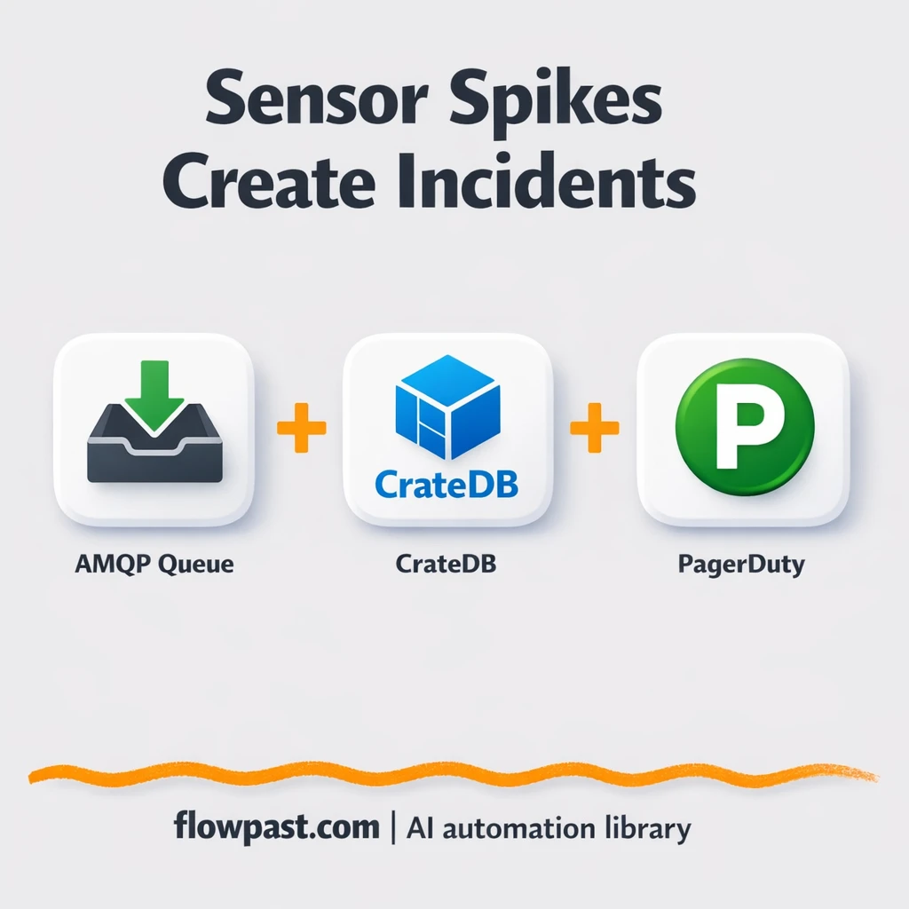 CrateDB + PagerDuty: overheating alerts handled - n8n workflow automation template