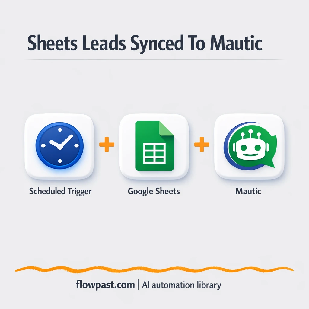 Google Sheets to Mautic, leads synced without imports - n8n workflow automation template