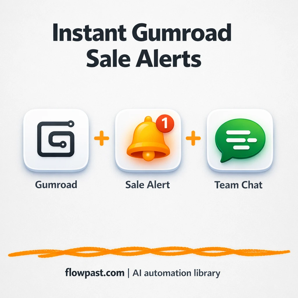 Gumroad to Odoo, sales captured and followed up - n8n workflow automation template
