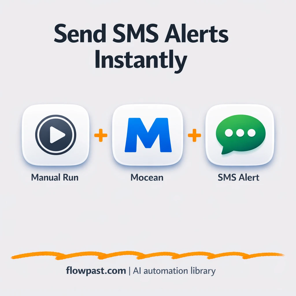 Google Sheets to Mocean, send SMS updates on demand - n8n workflow automation template