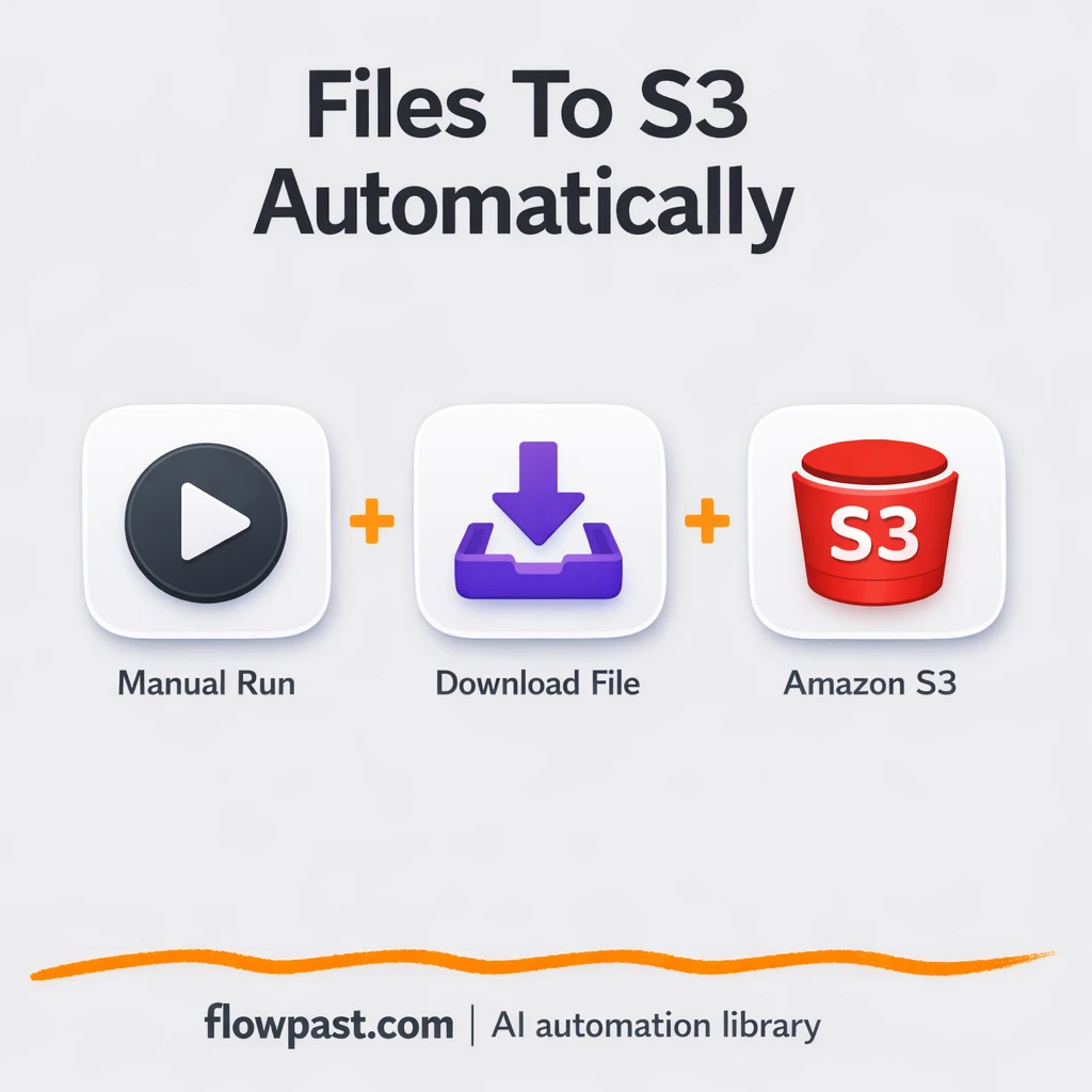 URL to AWS S3, files stored and verified every run - n8n workflow automation template