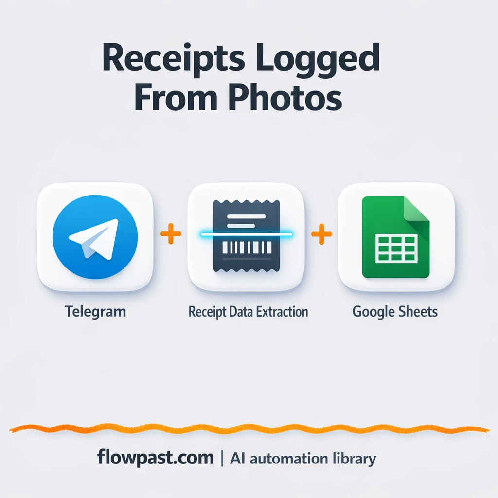 Telegram to Google Sheets, receipts logged clean - n8n workflow automation template