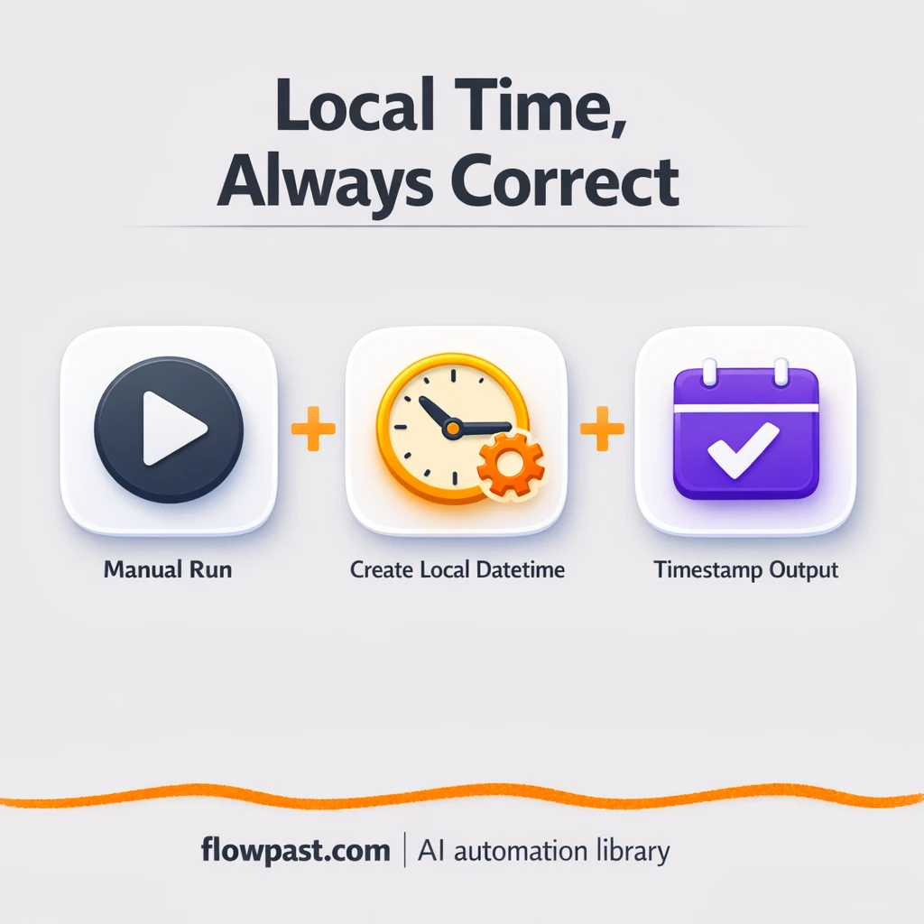 Google Sheets + Gmail: local timestamps you can trust - n8n workflow automation template