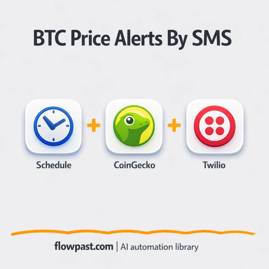 CoinGecko + Twilio: BTC price alerts by SMS - n8n workflow automation template