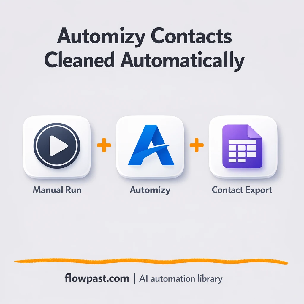 Automizy + Google Sheets: clean contact lists ready - n8n workflow automation template