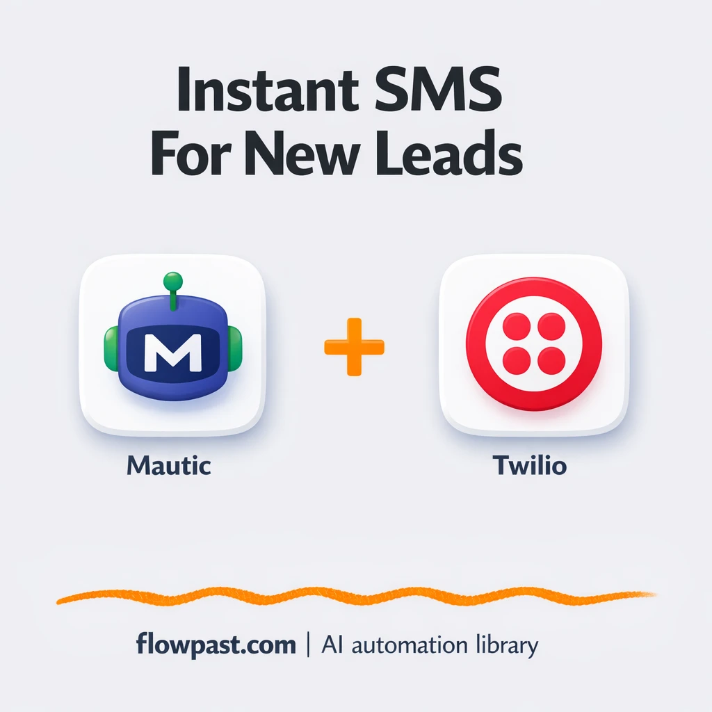 Mautic to Twilio, instant SMS lead follow up - n8n workflow automation template