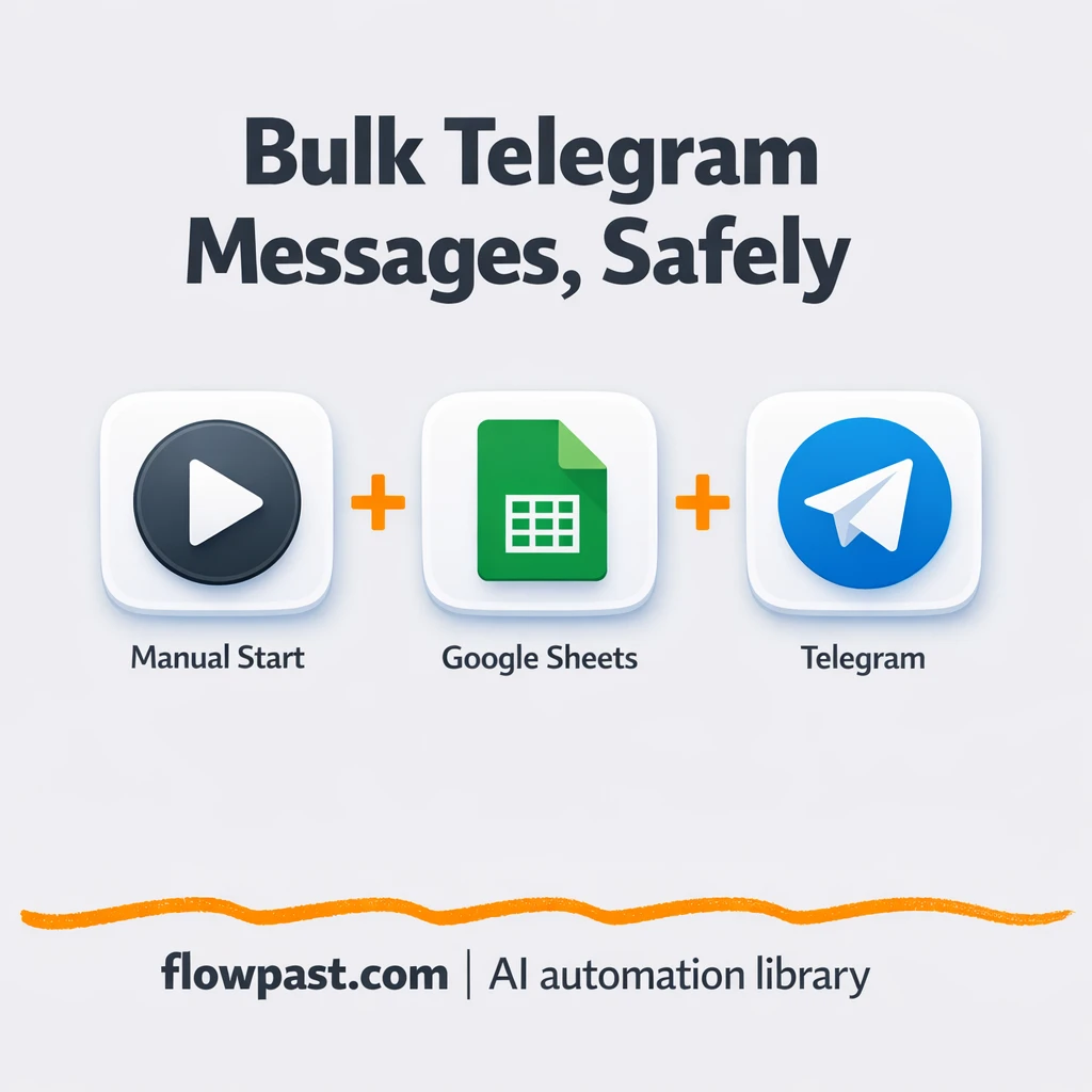 Google Sheets to Telegram, paced bulk messages sent - n8n workflow automation template