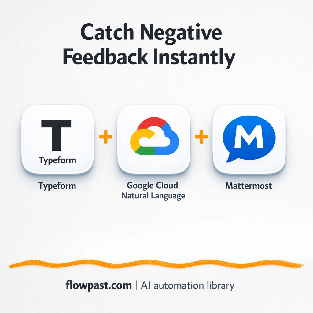 Typeform + Mattermost: catch negative feedback fast - n8n workflow automation template