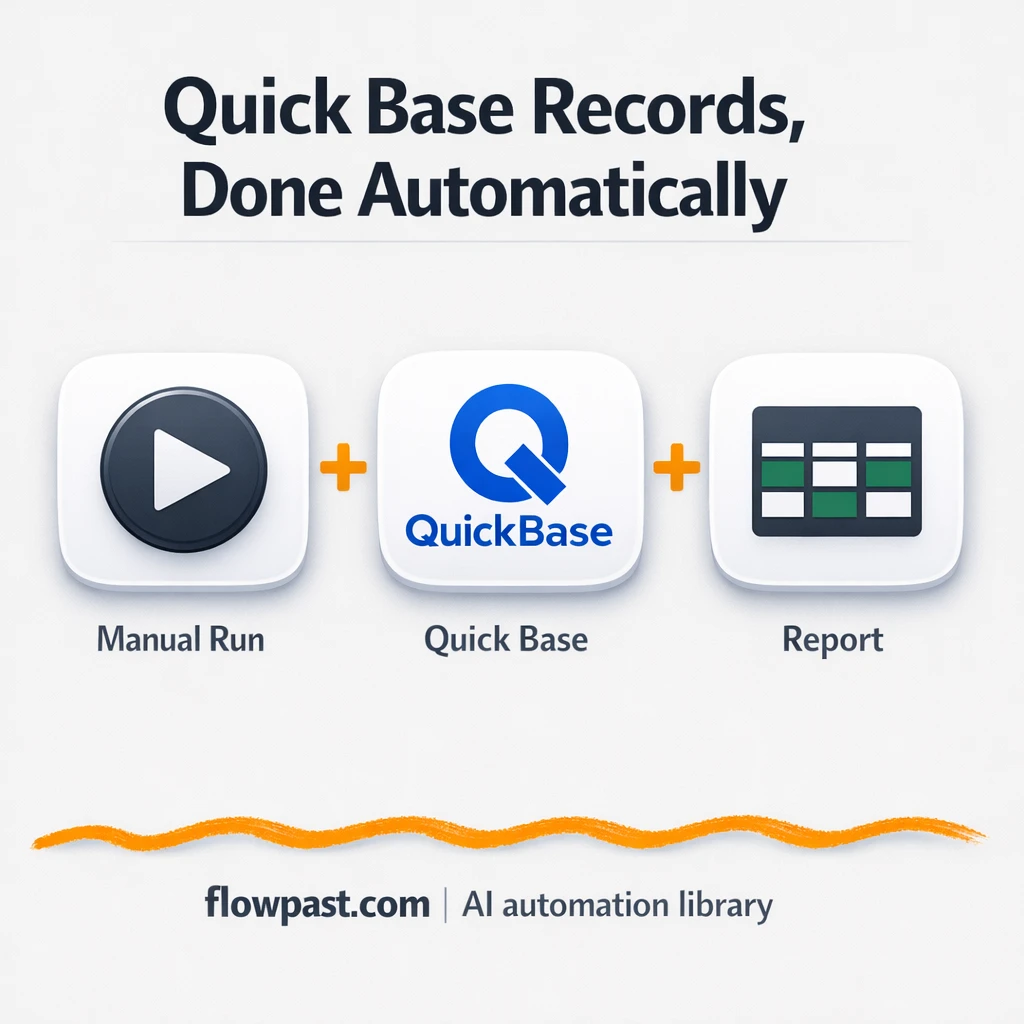 Quick Base + Google Sheets: cleaner records, fast - n8n workflow automation template