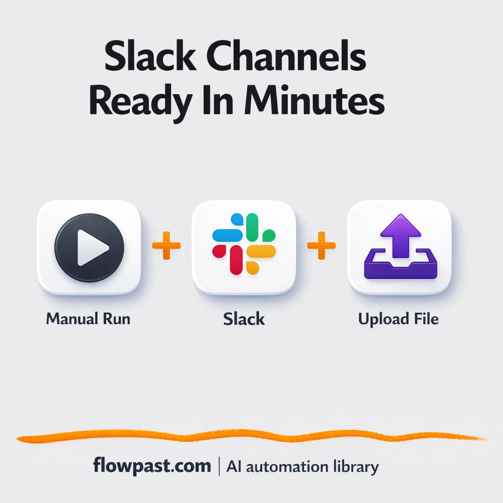 Slack + Google Drive: channels ready for every project - n8n workflow automation template