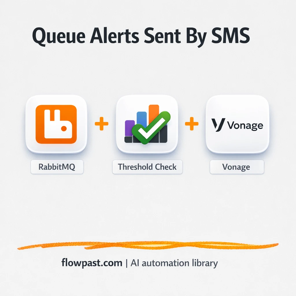 RabbitMQ to Vonage SMS, catch queue spikes fast - n8n workflow automation template