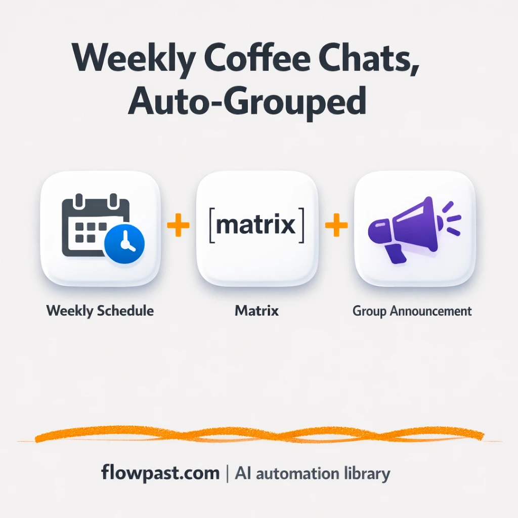 Matrix + Google Sheets: coffee chat groups, ready - n8n workflow automation template