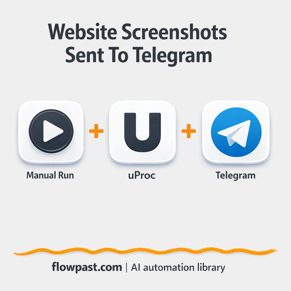 uProc to Telegram, website screenshots on autopilot - n8n workflow automation template