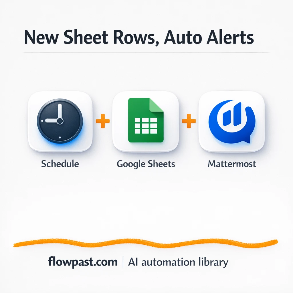 Google Sheets to Mattermost, never miss new requests - n8n workflow automation template