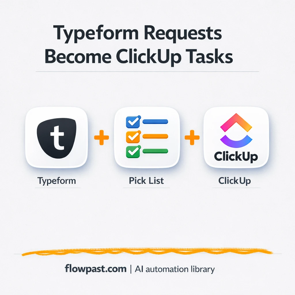 Typeform to ClickUp, tasks created and routed - n8n workflow automation template