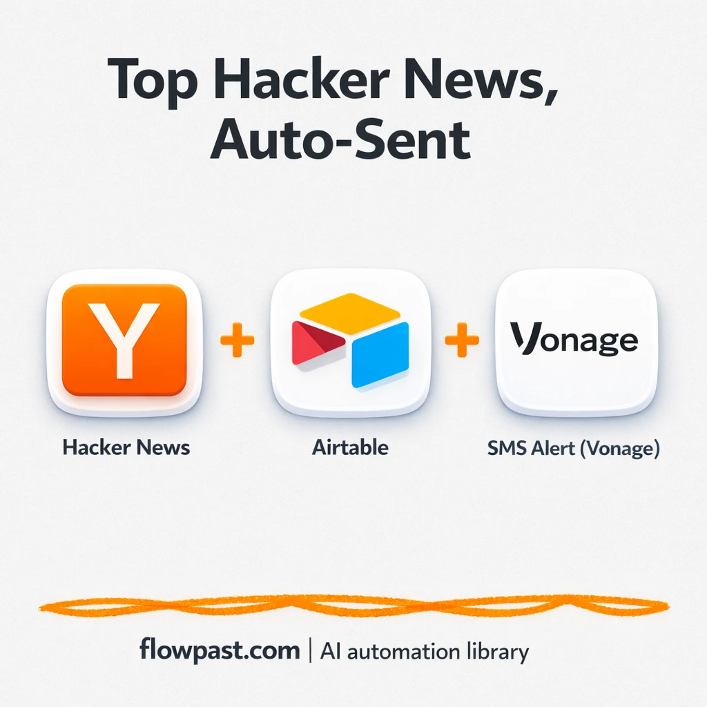 Airtable to Vonage, daily vocab SMS sent for you - n8n workflow automation template