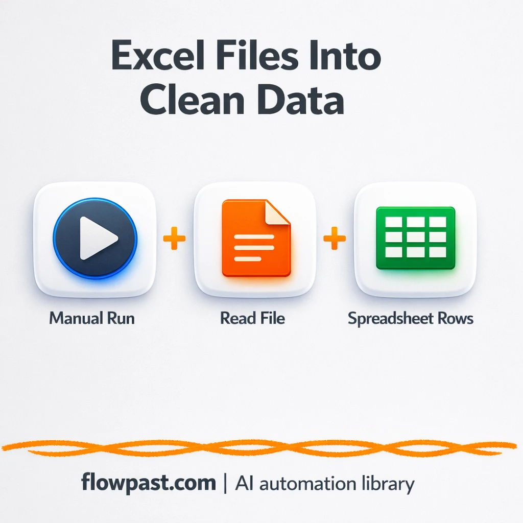 Excel to Google Drive, clean files and shared reports - n8n workflow automation template