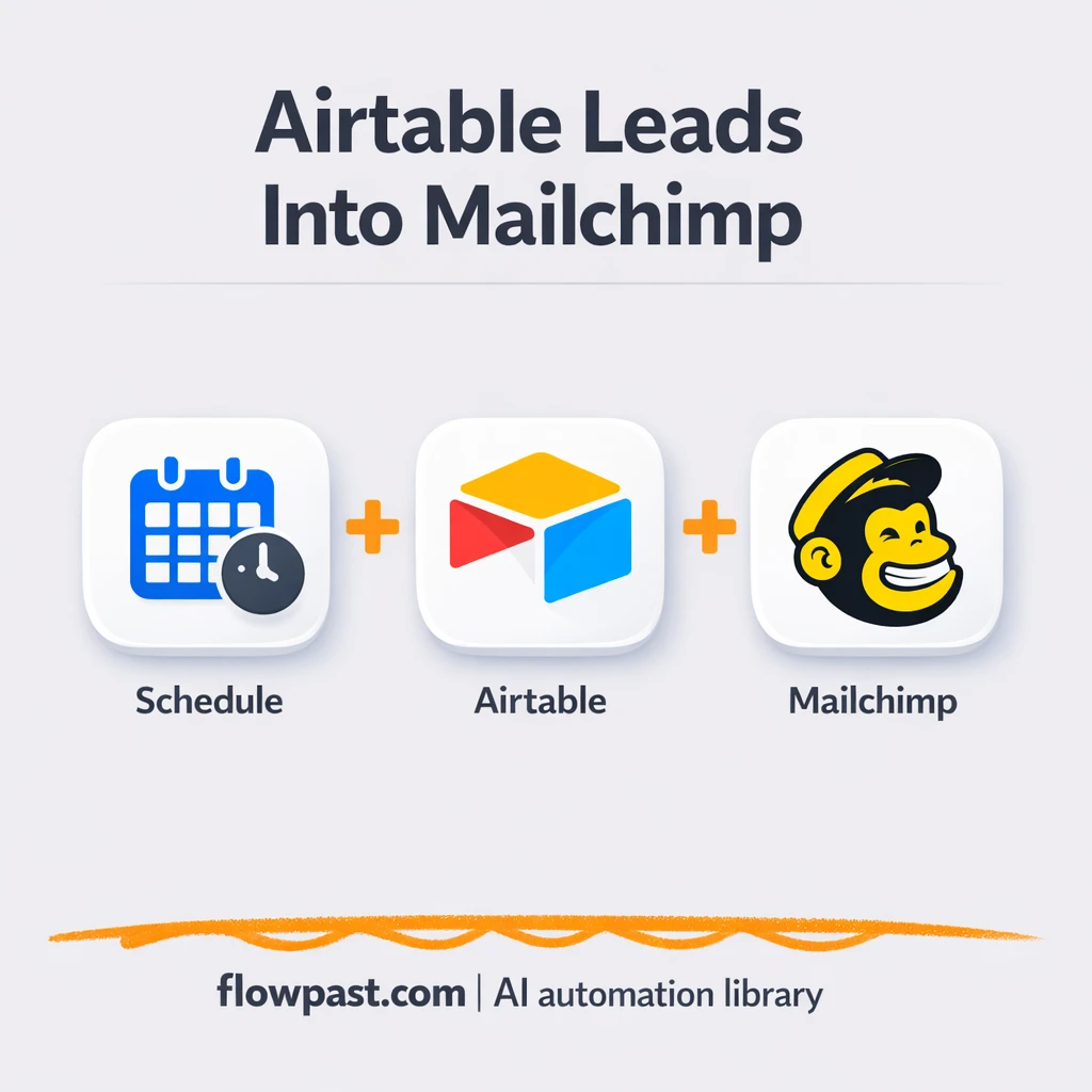 Keep Airtable and Mailchimp lists clean and in sync - n8n workflow automation template
