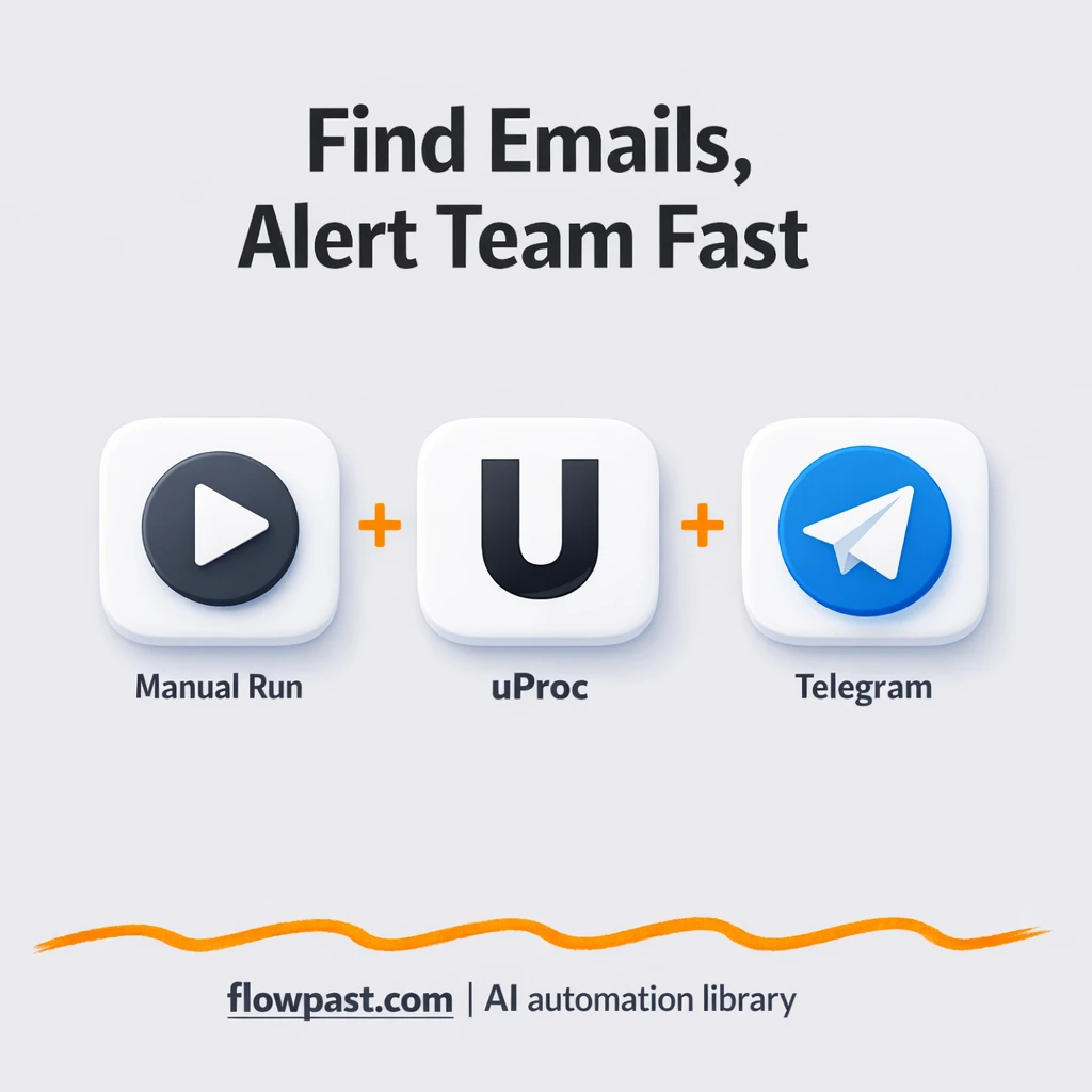 uProc to Telegram, verified prospect emails delivered - n8n workflow automation template