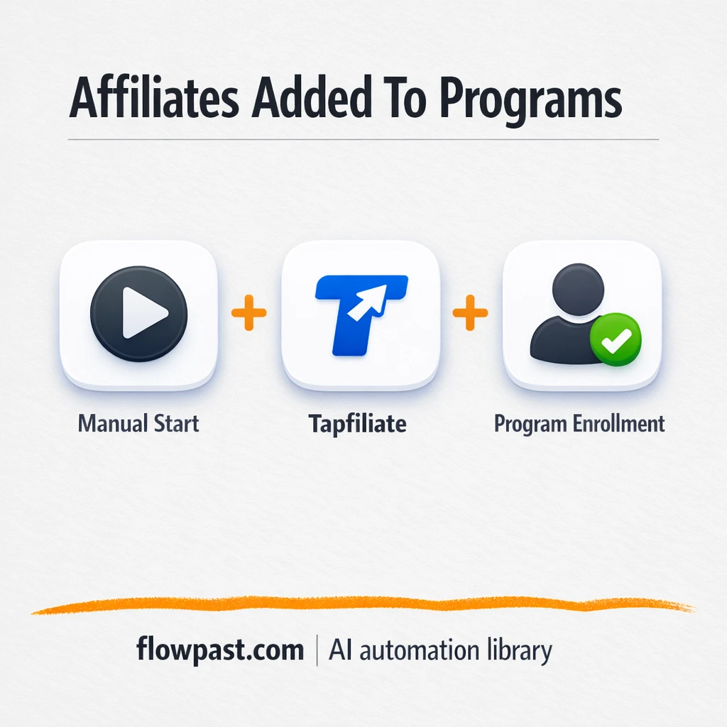 Tapfiliate + Google Sheets: affiliates onboarded fast - n8n workflow automation template
