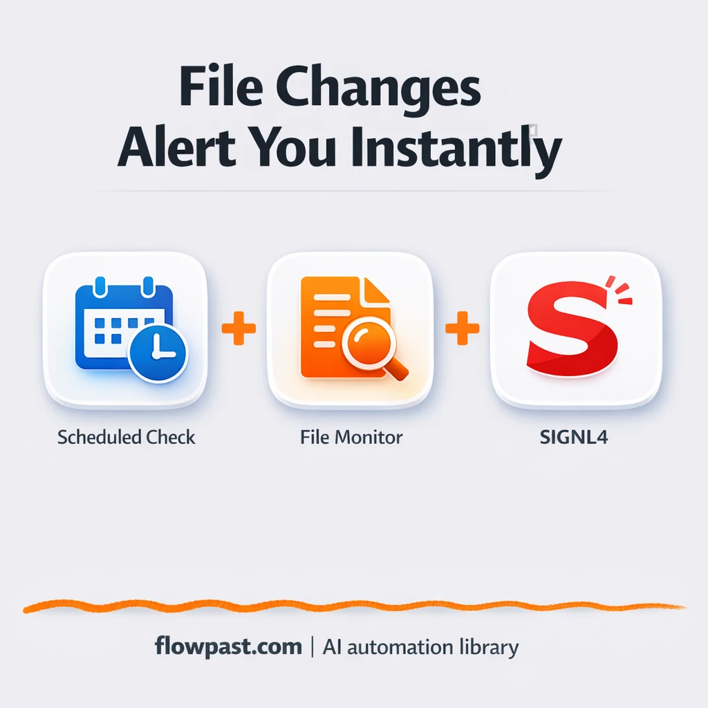 SIGNL4 + Slack: file change alerts without noise - n8n workflow automation template