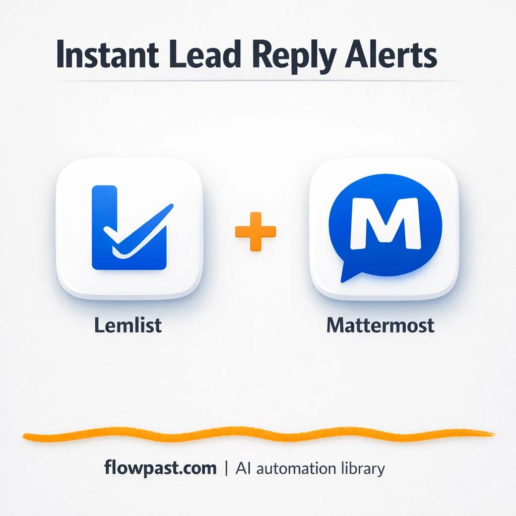 Lemlist to Mattermost, reply alerts your team sees - n8n workflow automation template