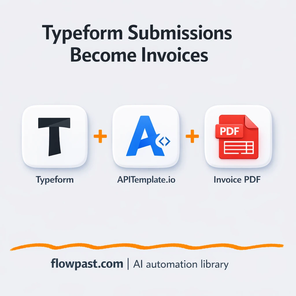 Typeform to APITemplate.io, branded PDF invoices - n8n workflow automation template