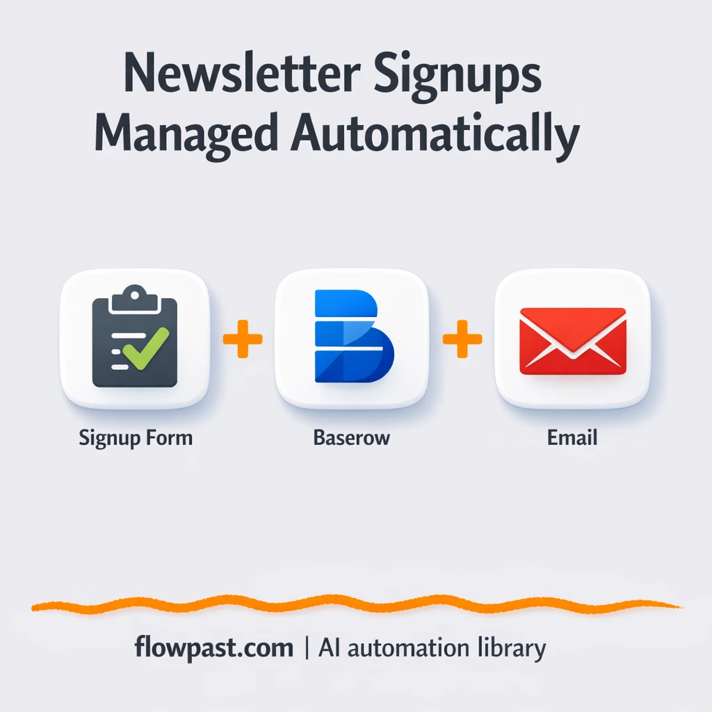Baserow + Gmail: double opt-in signups, cleaned - n8n workflow automation template