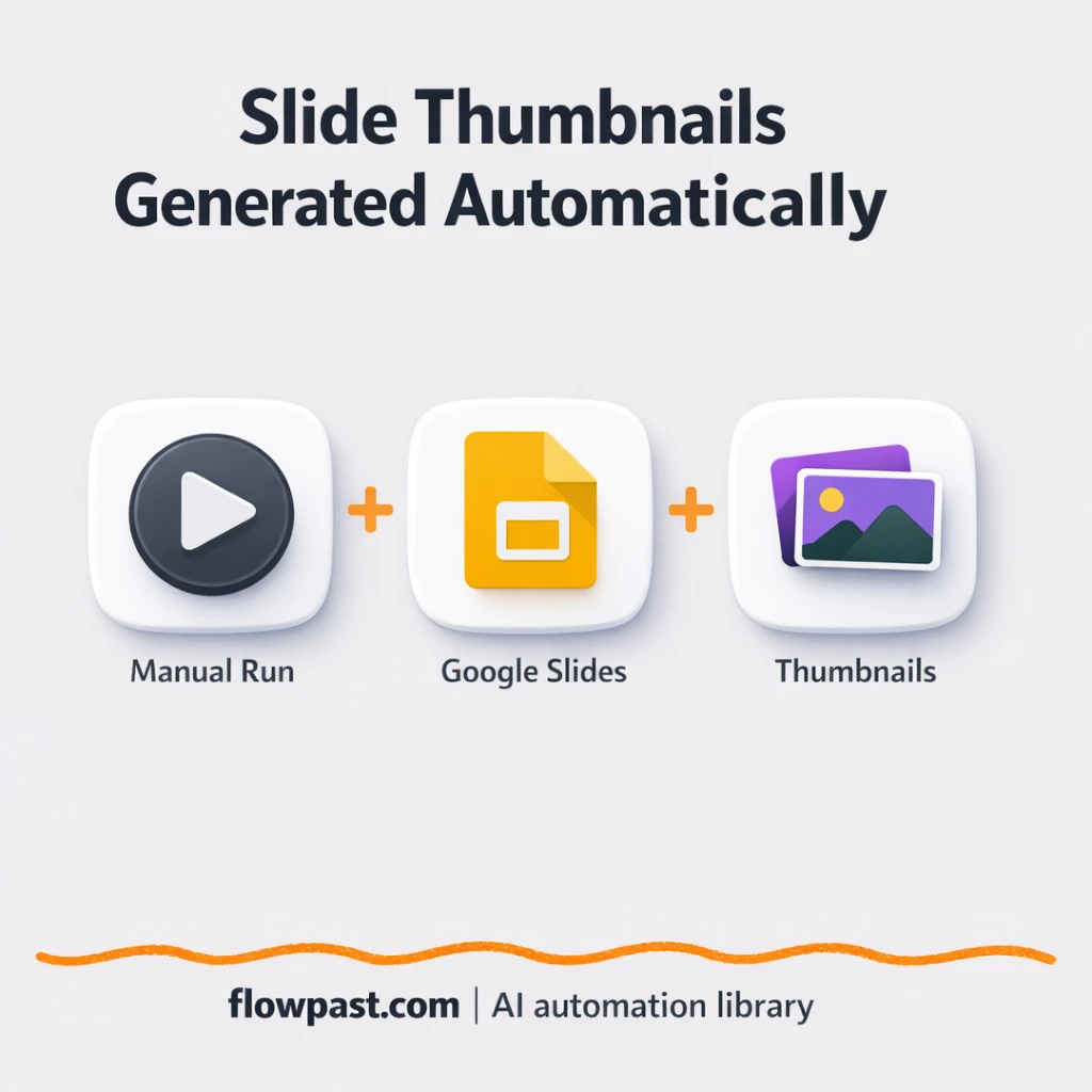 Google Slides to Google Drive, slide thumbnails ready - n8n workflow automation template