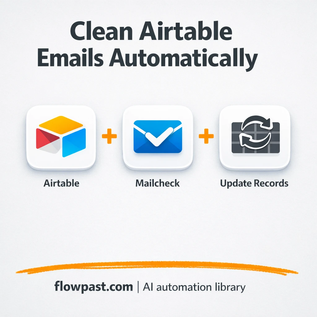 Airtable + Mailcheck: cleaner leads, fewer bounces - n8n workflow automation template