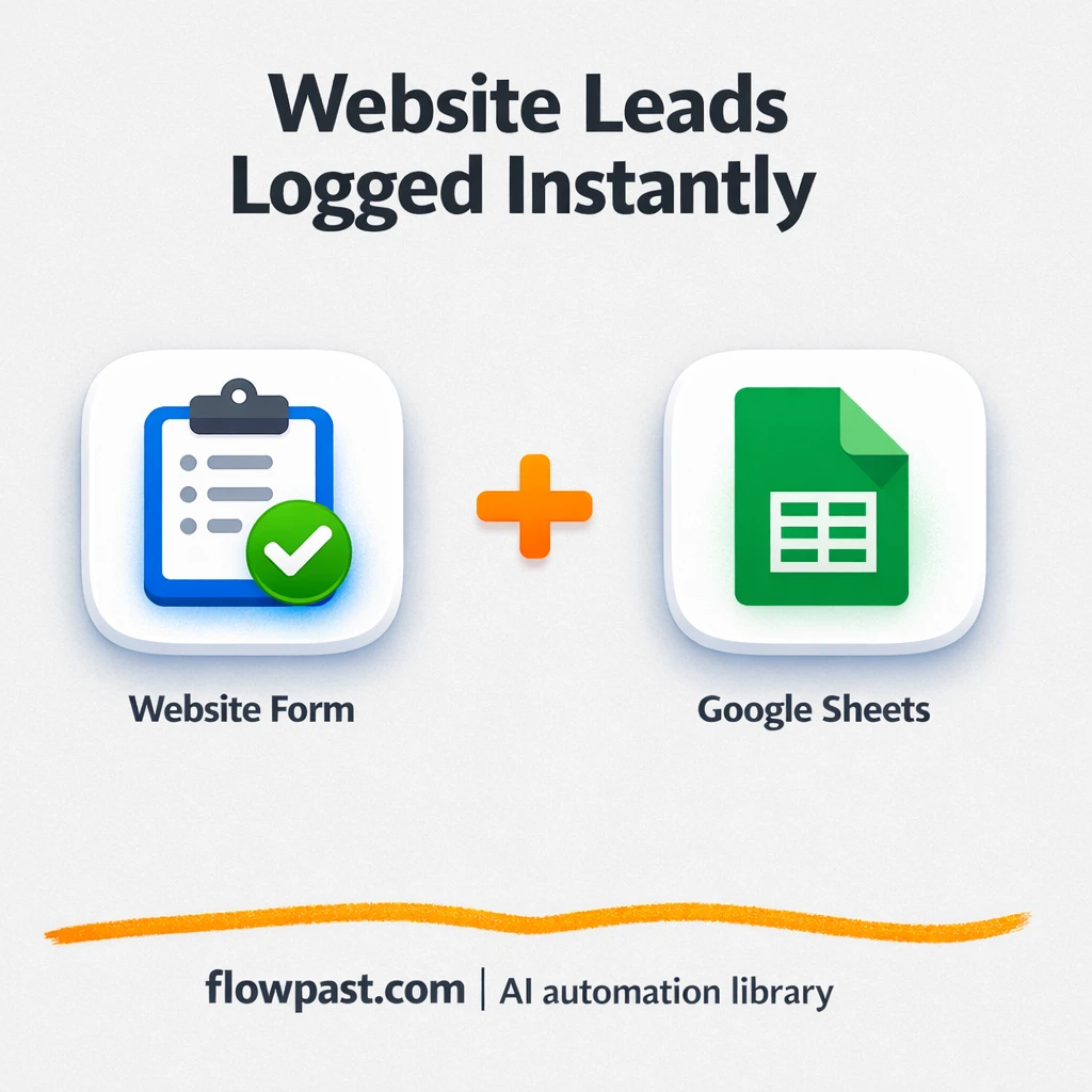 Website forms to Google Sheets, leads logged clean - n8n workflow automation template