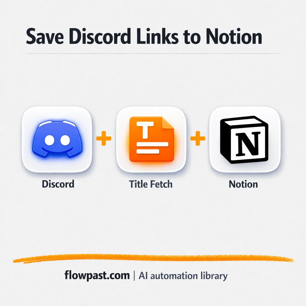 Discord to Notion, a reading list that stays tidy - n8n workflow automation template